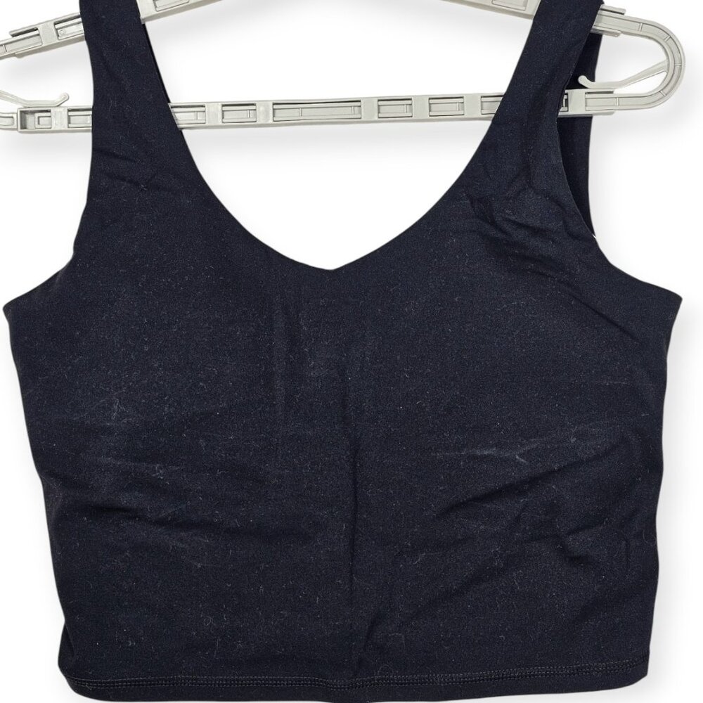 FawnFit Cropped Tank Top Bralette Women's Medium Black Activewear NWT